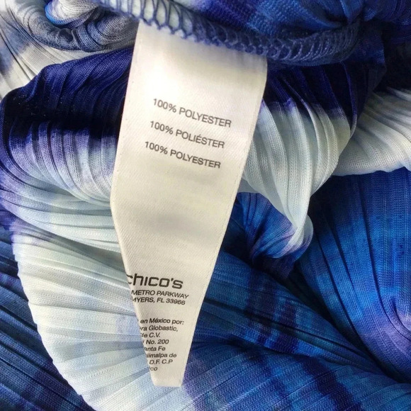 Chico’s Ocean Stripe Jacket Open Cardigan Blue Indigo Excellent Size 3 / XL - Picture 6 of 10